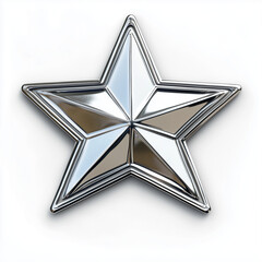 3d silver star