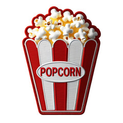 Popcorn Bucket Embroidery Design