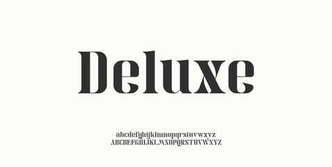 Abstract premium font alphabet. Minimal modern urban fonts for logo, brand etc. Typography typeface uppercase lowercase and number. vector illustration
