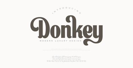 Abstract Fashion font alphabet. Minimal modern urban fonts for logo, brand etc. Typography typeface uppercase lowercase and number. vector illustration
