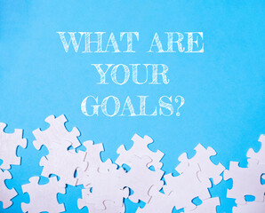 Blue background with white puzzle pieces
