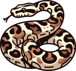  A simple Boa Constrictor vector style with white background