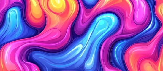 Obraz premium Vibrant Swirls of Color: Abstract Fluid Art