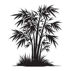 Obraz premium Bamboo Silhouette - Perfect for Branding - Minimalist Bamboo Drawing - Bamboo Vector - Bamboo Icon 