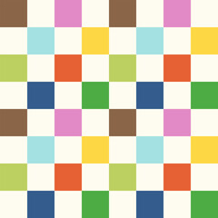 Seamless pattern of  colorful checkered design for background, wallpaper, fabric and more.