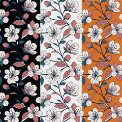 Fototapeta premium seamless pattern with flowers