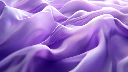 Obraz premium Abstract waves of purple fabric undulating under soft light, creating a serene and dreamy atmosphere. Surrealist Undulating Landscape. Illustration