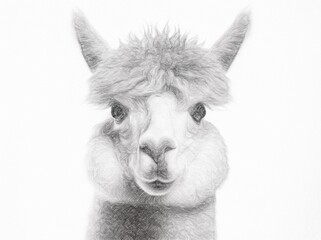 An AI-generated image of a lemur redrawn as a black-and-white pencil drawing