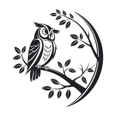 Obraz premium black and white owl