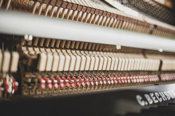 "Macro detail fortepiano."