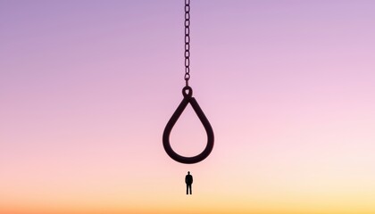 A symbolic representation of despair, isolation, and existential contemplation.