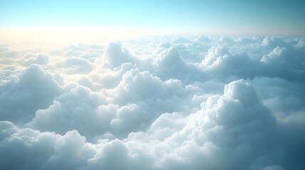 Fluffy White Clouds Abstract Background