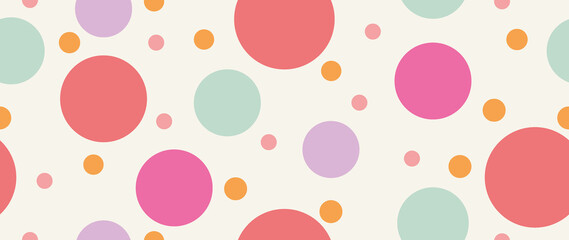 Flat background. Minimalist trendy abstract polka dot pattern. Perfect for screensaver, poster, card, invitation or home decor..