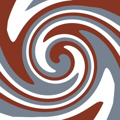 Abstract Swirl Pattern with Brown, Gray, and White Spirals in a Dynamic Design. Illustration