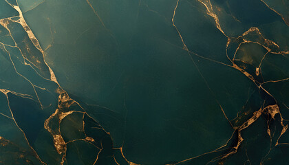 Turquoise, green marble texture with gold veins, polished stone backgroung, soft, fluid surface