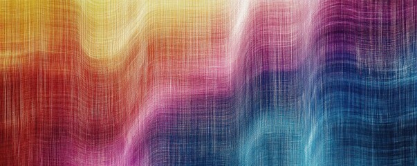 Obraz premium Vibrant multicolored abstract textile texture with wave patterns
