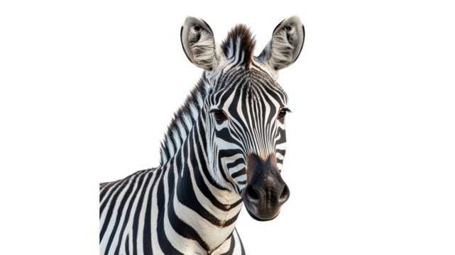Close view of a zebra in natural light