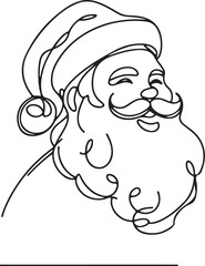 Creative Santa Claus Line Art for Holiday Projects