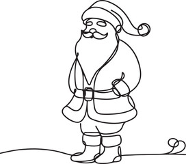 Creative Santa Claus Line Art for Holiday Projects