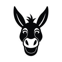 a  vector illustration of a donkey head.
