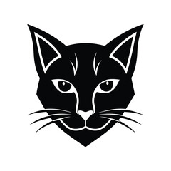 a  vector illustration of a cat head.