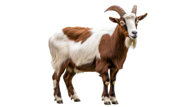 Goat standing in a bright setting during daytime