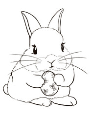 Vector illustrations of bunny and chick
