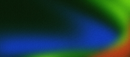 Grainy noise texture effect with blue and orange green black gradient background for web banners, product and social media design