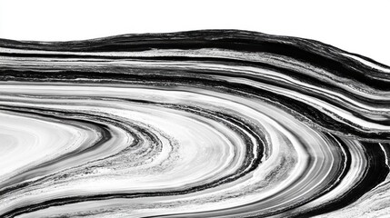 Black And White Abstract Wavy Lines Texture Graphic Design Monochrome Curved Illustration
