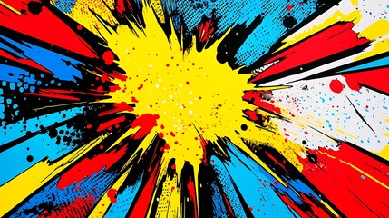 Vivid Comic and Abstract Explosion Art Collection - Pop Art Style Designs