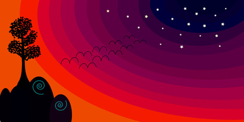 Obraz premium Magical sunset