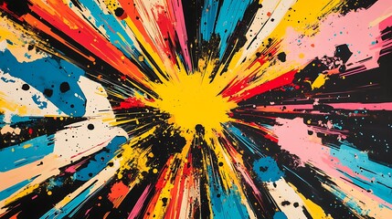 Vivid Comic and Abstract Explosion Art Collection - Pop Art Style Designs