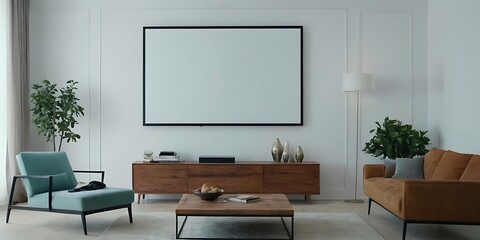 Frame mockup,Mockup frame in modern interior,Living room wall poster mockup- 3D rendering,apartment, contemporary, furniture, indoor, living, luxury, poster, render,456