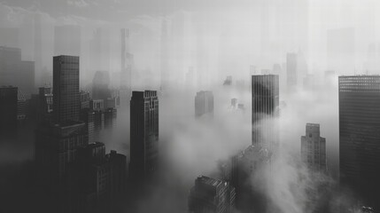 Air pollution caused by industrial activities, with smoke and environmental impact.