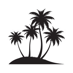Minimalist Coconut Tree Silhouette - Island-Inspired Illustration - Coconut Tree Vector - Coconut Illustration - Coconut Outline - Coconut Icon

