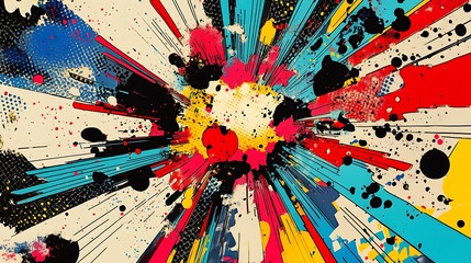Vivid Comic and Abstract Explosion Art Collection - Pop Art Style Designs