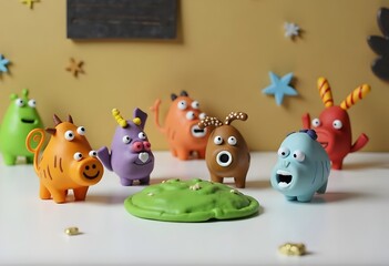 Creating stop-motion animation video with detailed clay figurines