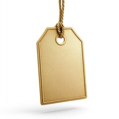 Golden Hanging Tag With Rope Detail