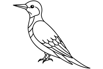 Minimalist Woodpecker Vector