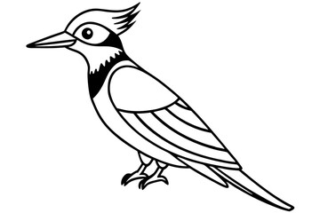 Minimalist Woodpecker Vector