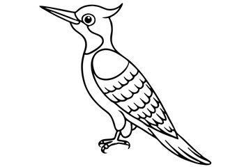 Minimalist Woodpecker Vector