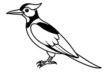 Minimalist Woodpecker Vector