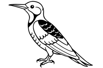 Minimalist Woodpecker Vector