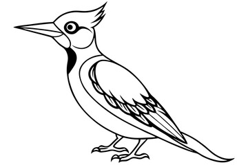 Minimalist Woodpecker Vector