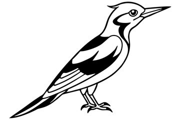 Minimalist Woodpecker Vector