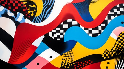 Dynamic Comic and Abstract Art Collection - Vivid Pop Art Designs for Creative Projects