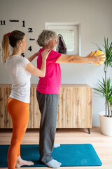 Assisted physical therapy session