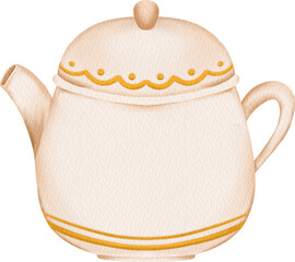 watercolor teapot