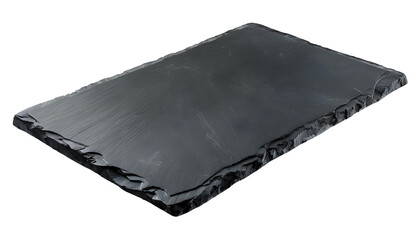 Charcoal Gray Slate Tray on a Transparent Background