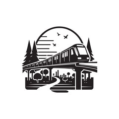 Monorail silhouette design Vector (4).eps